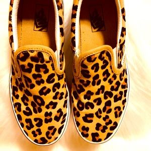 Girls Vans Cheetah Slip On